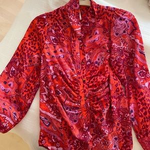 Free People Patterned Button Down